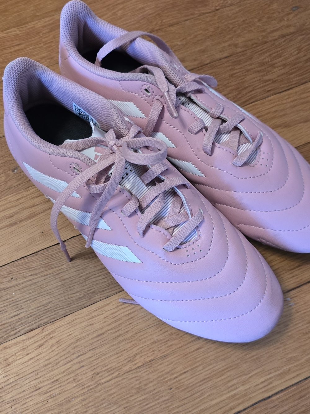 adidas Pink Athletic Cleats with White Stripes